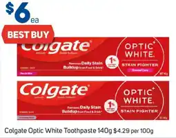 Foodland Colgate Optic White Toothpaste offer