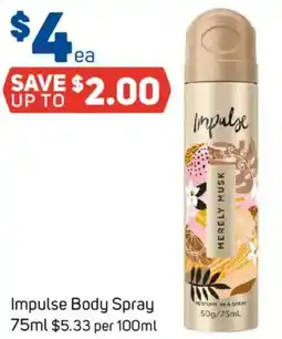 Foodland Impulse Body Spray offer