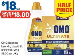 Foodland Omo ultimate laundry liquid or powder offer