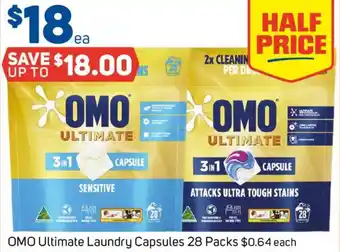 Foodland Omo ultimate laundry capsules offer