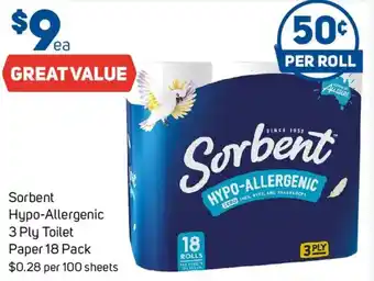 Foodland Sorbent Hypo Allergenic 3 Ply Toilet Paper offer