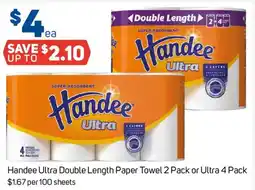 Foodland Handee Ultra Double Length Paper Towel or Ultra offer