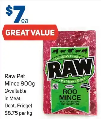 Foodland Raw Pet Mince offer