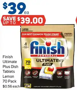 Foodland Finish Ultimate Plus Dish Tablets Lemon offer