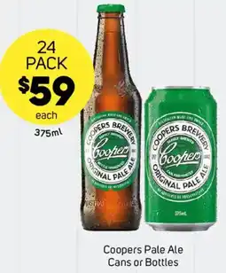 Foodland Coopers Pale Ale Cans or Bottles offer