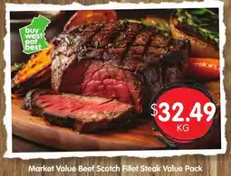 Spudshed Market Value Beef Scotch Fillet Steak Value Pack offer