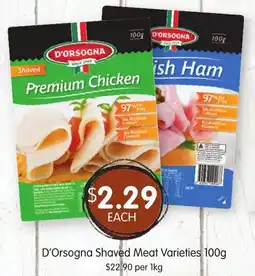 Spudshed D Orsogna Shaved Meat Varieties offer