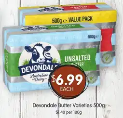 Spudshed Devondale Butter Varieties offer