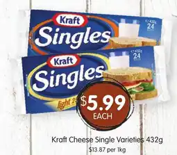 Spudshed Kraft Cheese Single Varieties offer