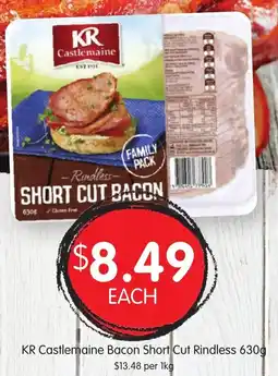 Spudshed Kr castlemaine bacon short cut rindless offer
