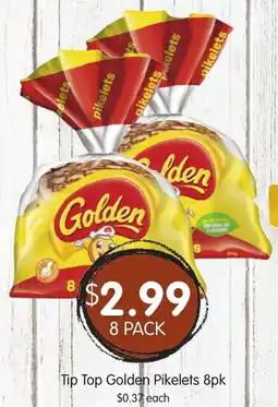 Spudshed Tip Top Golden Pikelets 8pk offer