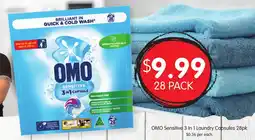 Spudshed Omo sensitive 3 in 1 laundry capsules 28pk offer