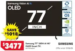 Harvey Norman Samsung 77 s85h ai 4k oled smart tv offer