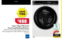 Harvey Norman Haier 300 Series Front Load Washing Machine offer
