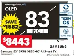 Harvey Norman Samsung 83 s95h oled 4k al smart tv offer