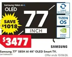 Harvey Norman Samsung 77 s85h ai 4k oled smart tv offer