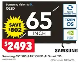 Harvey Norman Samsung 65 s85h 4k oled ai smart tv offer