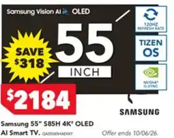 Harvey Norman Samsung 55 s85h 4k oled al smart tv offer