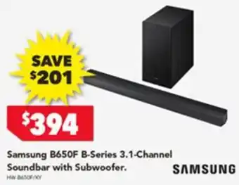 Harvey Norman Samsung B650F B-Series 3.1 Channel Soundbar with Subwoofer offer