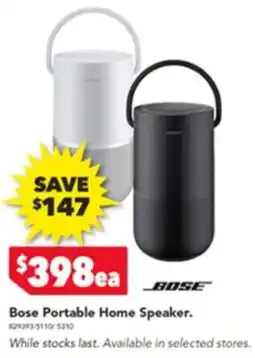 Harvey Norman Bose Portable Home Speaker offer