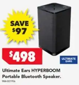 Harvey Norman Ultimate ears hyperboom portable bluetooth speaker offer