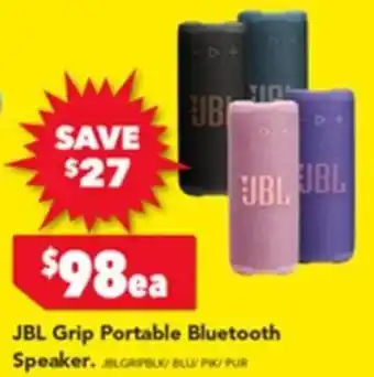 Harvey Norman Jbl grip portable bluetooth speaker offer