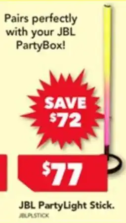 Harvey Norman Jbl partylight stick offer
