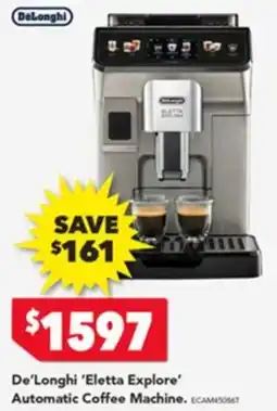 Harvey Norman De Longhi Eletta Explore Automatic Coffee Machine offer