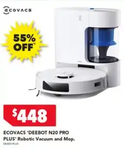Harvey Norman Ecovacs deebot n20 pro plus robotic vacuum and mop offer