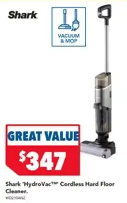 Harvey Norman Shark HydroVac Cordless Hard Floor Cleaner offer