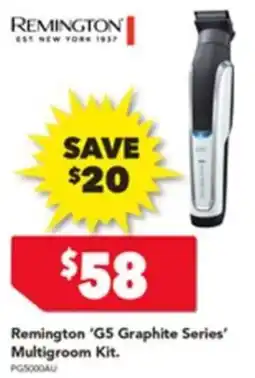 Harvey Norman Remington G5 Graphite Series Multigroom Kit offer