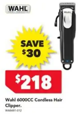 Harvey Norman Wahl 6000CC Cordless Hair Clipper offer
