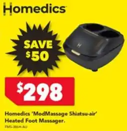 Harvey Norman Homedics 'ModMassage Shiatsu-air' Heated Foot Massager offer
