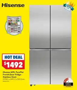 Harvey Norman Hisense PureFlat French-Door Fridge Stainless Steel offer