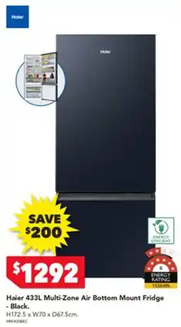 Harvey Norman Haier Multi-Zone Air Bottom Mount Fridge offer