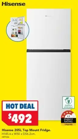 Harvey Norman Hisense Top Mount Fridge offer