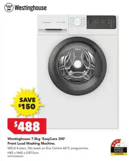Harvey Norman Westinghouse 'EasyCare 300' Front Load Washing Machine offer