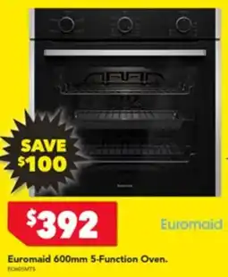 Harvey Norman Euromaid 600mm 5 Function Oven offer