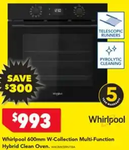 Harvey Norman Whirlpool 600mm W Collection Multi Function Hybrid Clean Oven offer