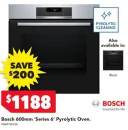 Harvey Norman Bosch 600mm Series 6 Pyrolytic Oven offer