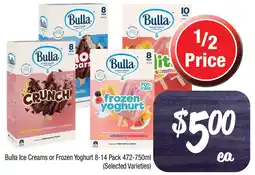 Foodworks Bulla Ice Creams or Frozen Yoghurt offer