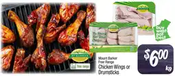 Foodworks Mount Barker Free Range Chicken Wings or Drumsticks offer
