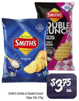 Foodworks Smiths Crinkle or Double Crunch Chips offer