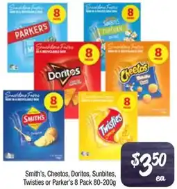 Foodworks Smiths Cheetos Doritos Sunbites Twisties or Parkers offer