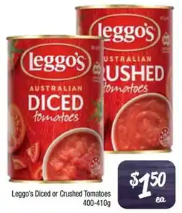 Foodworks Leggos Diced or Crushed Tomatoes offer