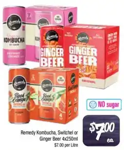 Foodworks Remedy Kombucha Switchel or Ginger Beer offer