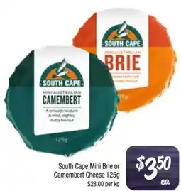 Foodworks South Cape Mini Brie or Camembert Cheese offer