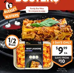 Foodworks Simply Tasty Beef Lasagna offer