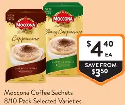 Foodworks Moccona Coffee Sachets offer