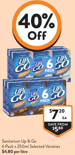 Foodworks Sanitarium Up & Go offer